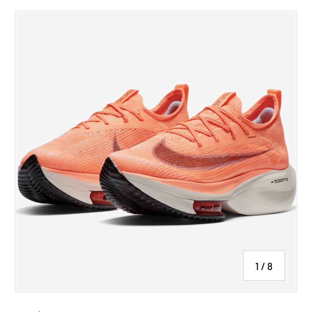Nike Air Zoom Alphafly Next Bright Orange Sneakers - Picture 2 of 11